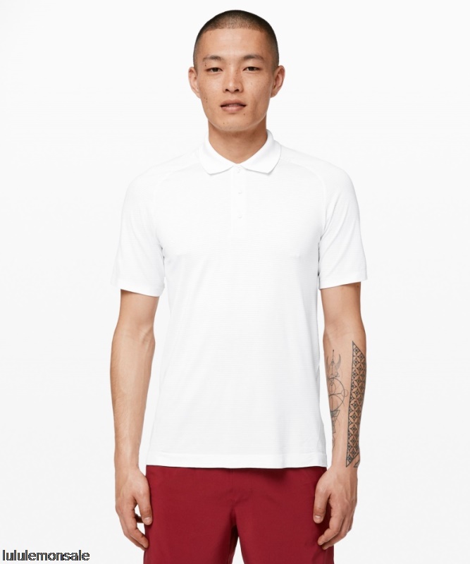 Lululemon Verkauf DELULU735 | Metal Vent Tech Poloshirt 20 Weiß